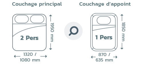 Lits Camp�r�ve Magellan 540 Saphir