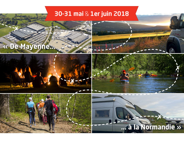 30,31 mai et 1er juin 2018 : De Mayenne à la Normandie